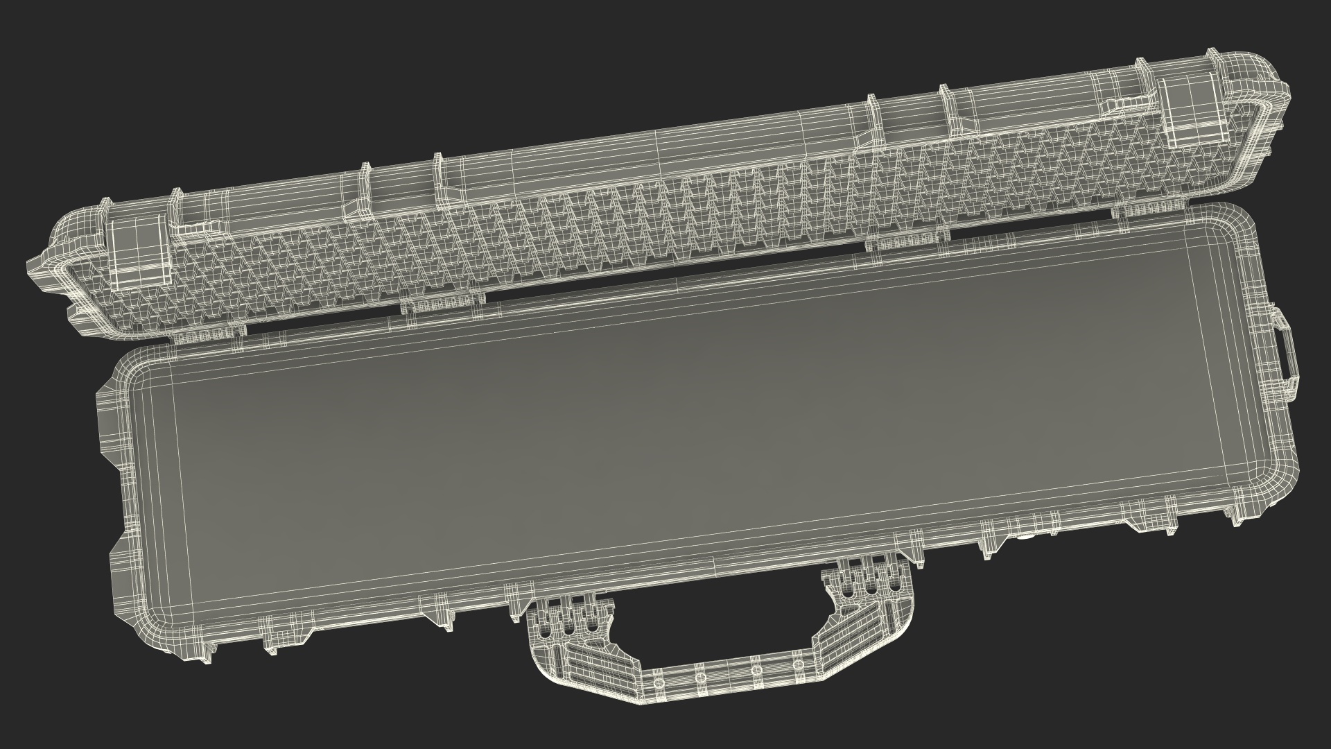 3D Open Rifle Case Sand Color