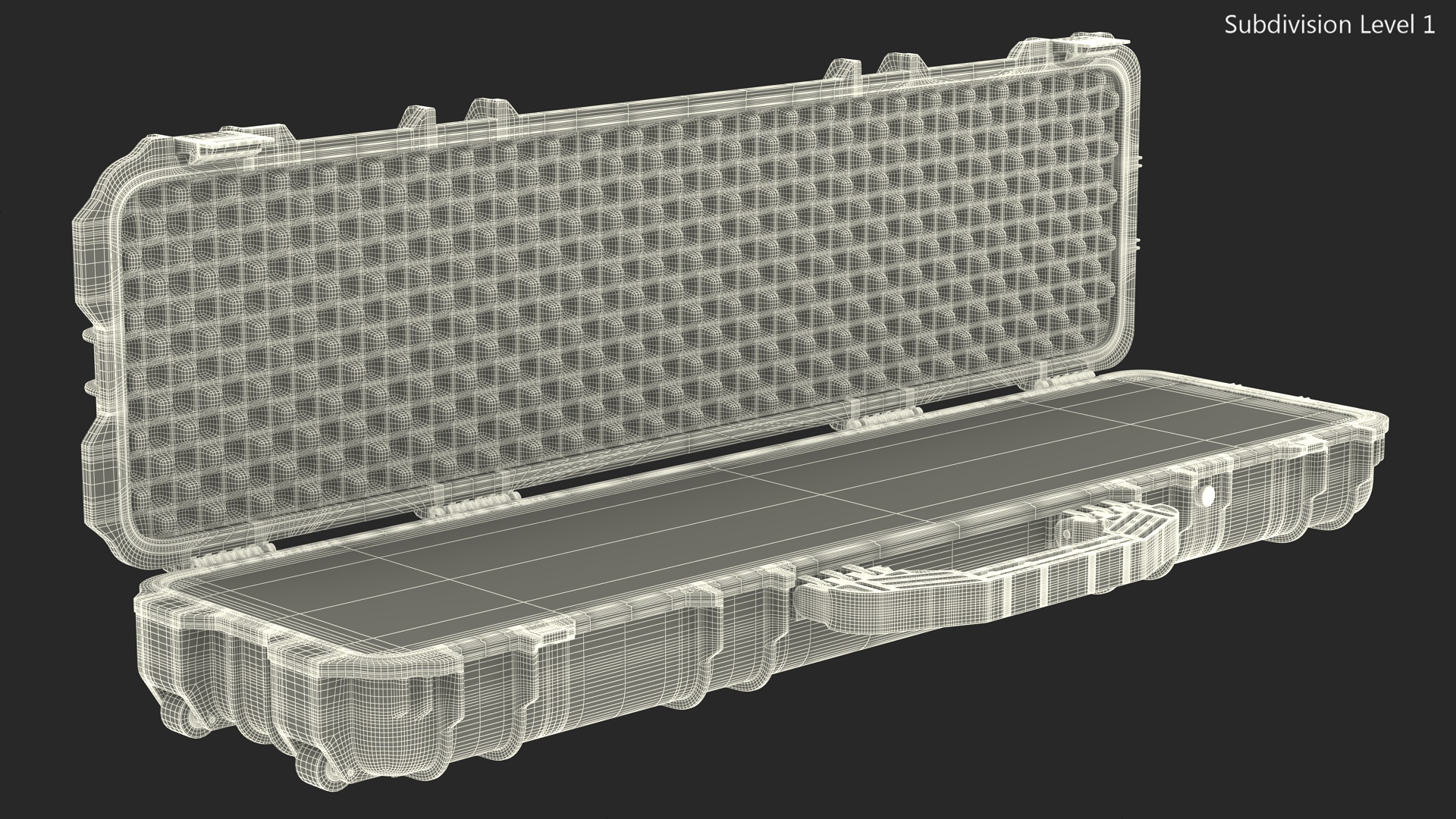 3D Open Rifle Case Sand Color