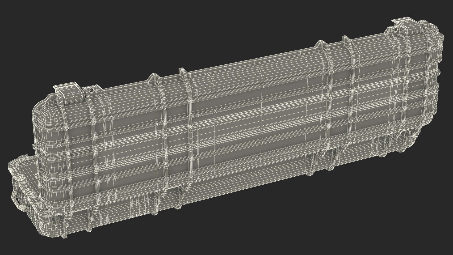 3D Open Rifle Case Sand Color