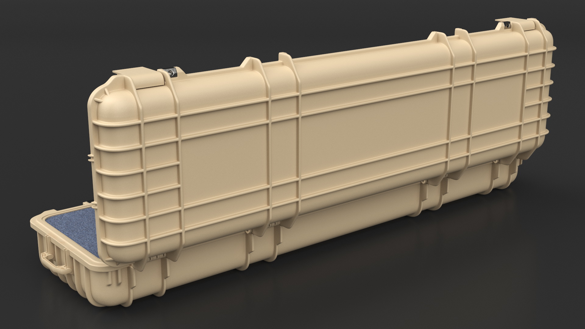 3D Open Rifle Case Sand Color