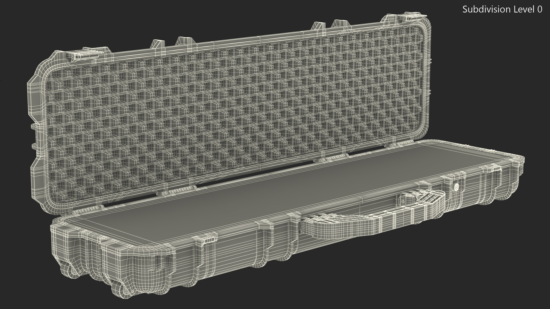 3D Open Rifle Case Sand Color