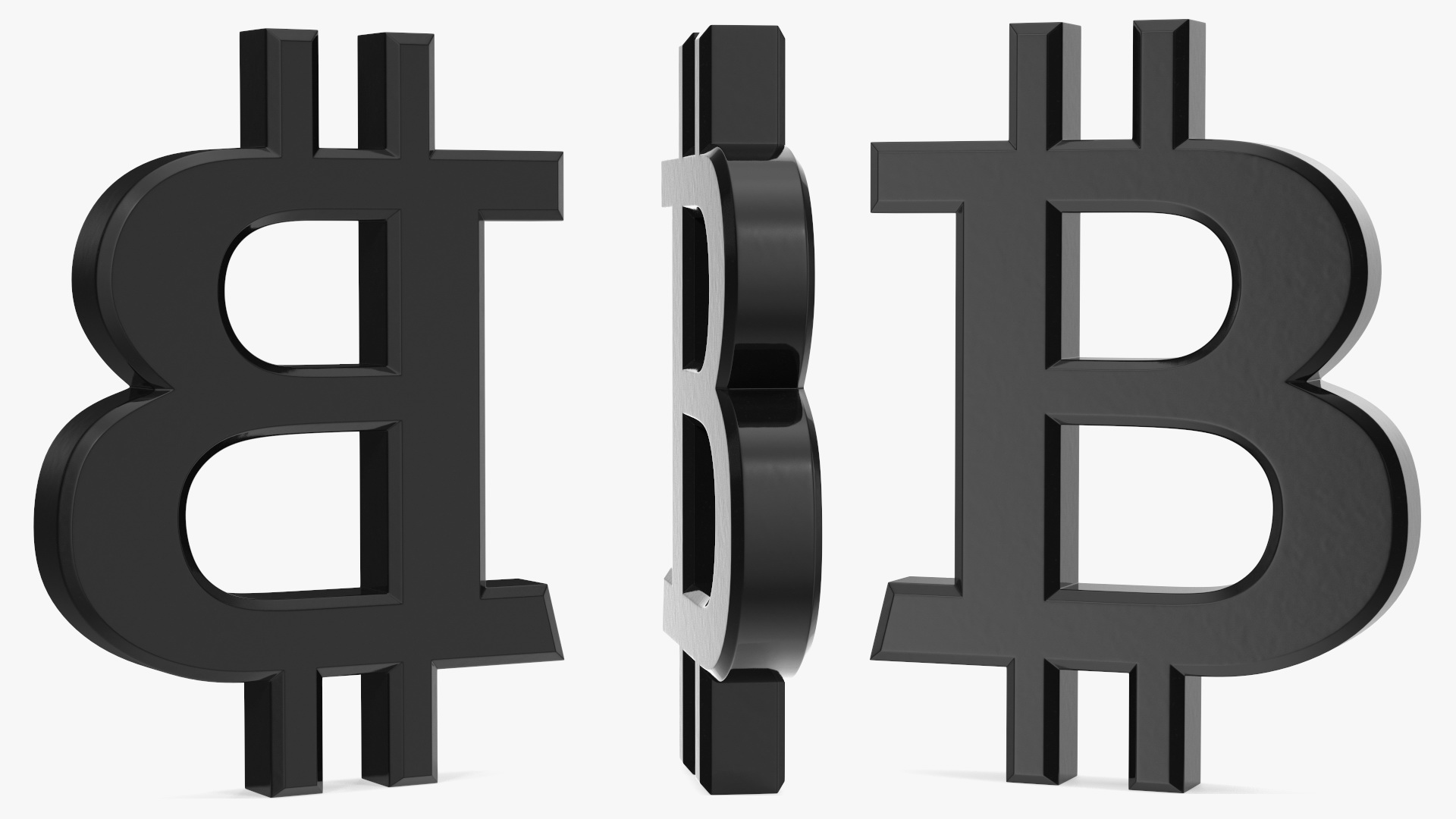 3D Currency Symbols Plastic Set model