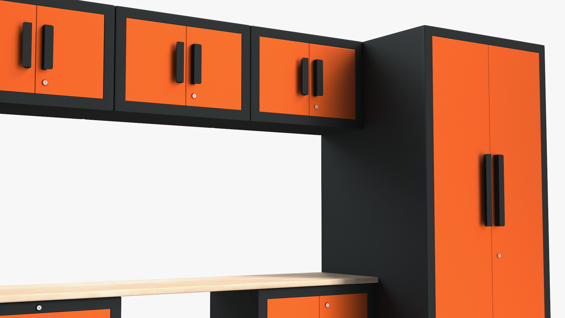3D Garage Cabinet Orange