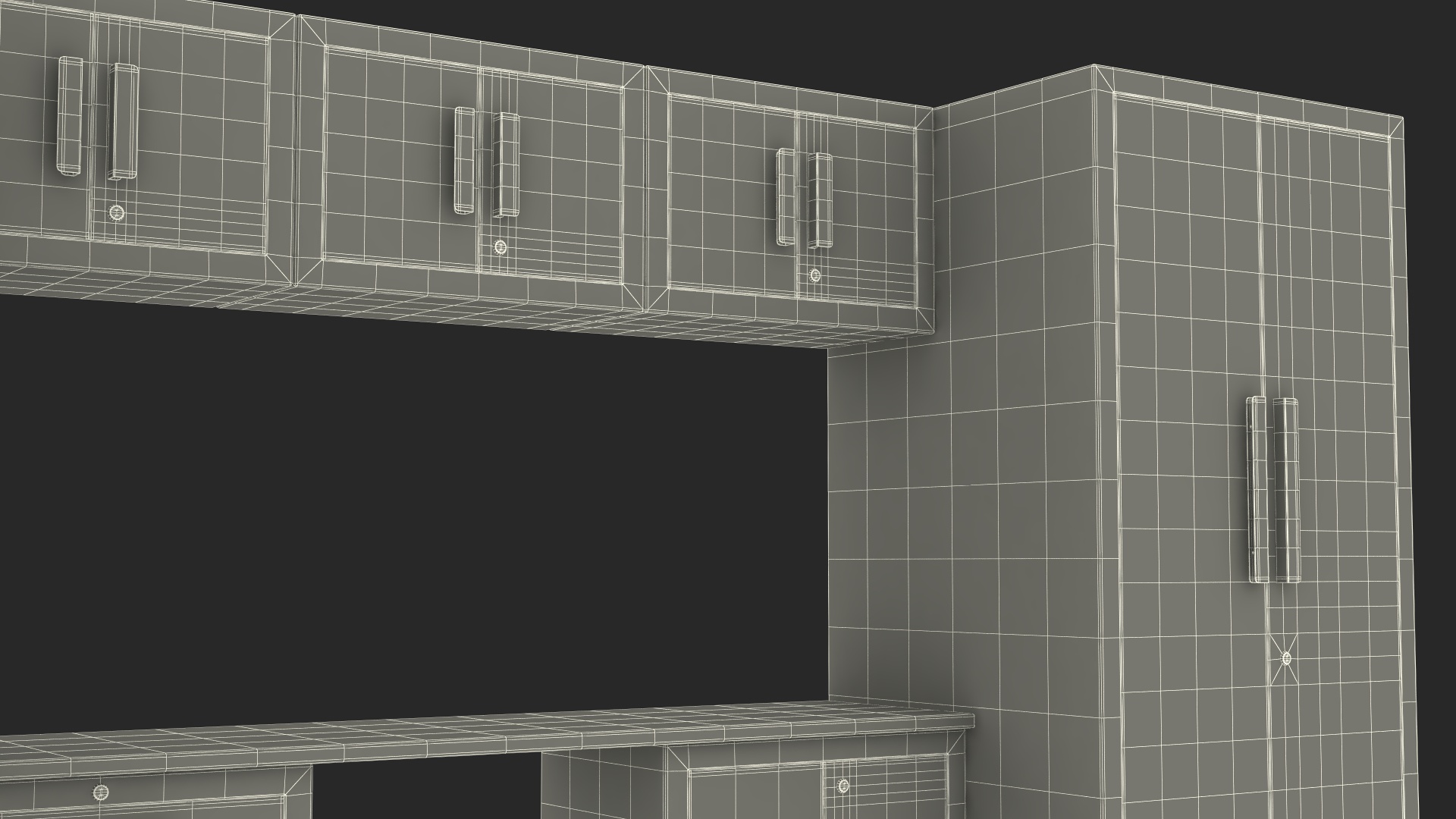 3D Garage Cabinet Orange