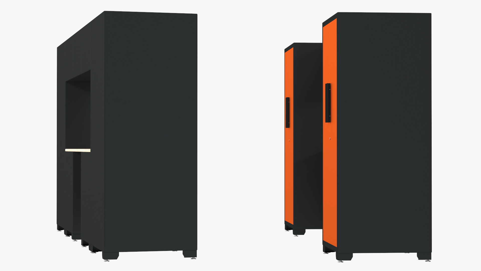 3D Garage Cabinet Orange
