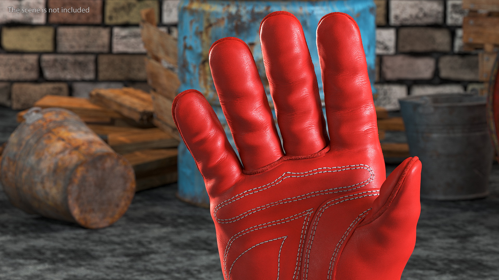 3D model Aluminized Heat Resistant Welding Gloves