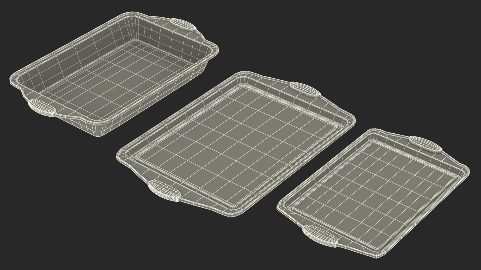 3D Baking Trays Set