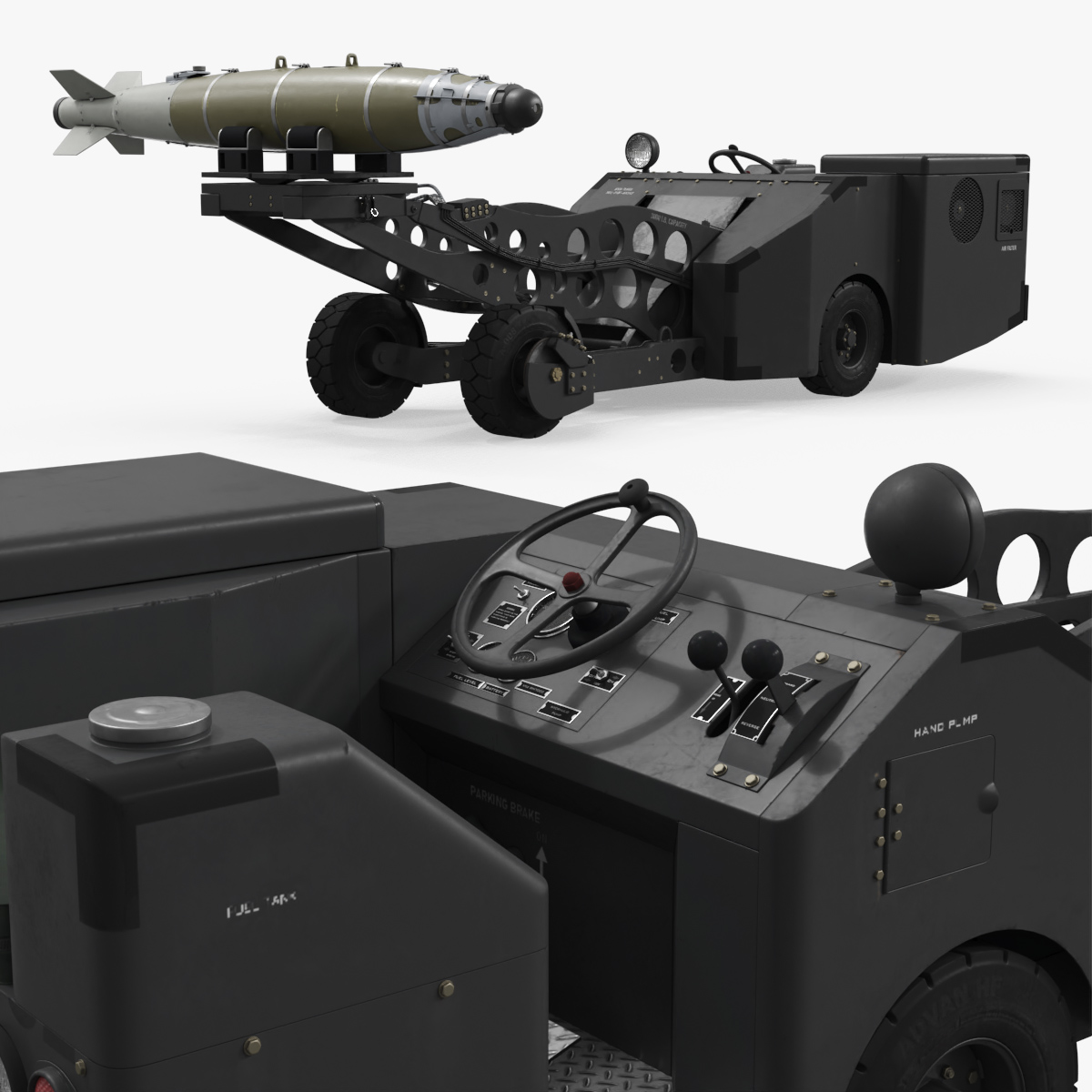 Aircraft Ammunition Loader with Guided Missile