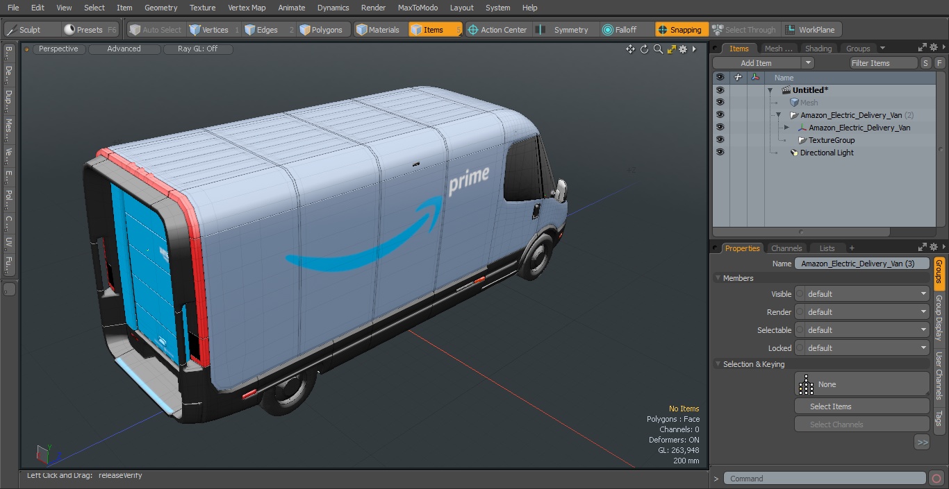 3D Amazon Electric Delivery Van model