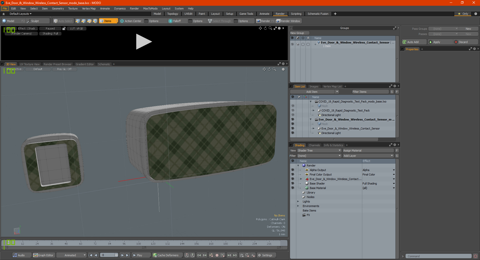 3D Eve Door and Window Wireless Contact Sensor model