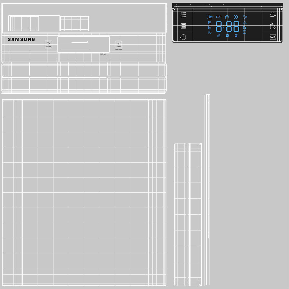 3D model Dishwasher Samsung With Dishes