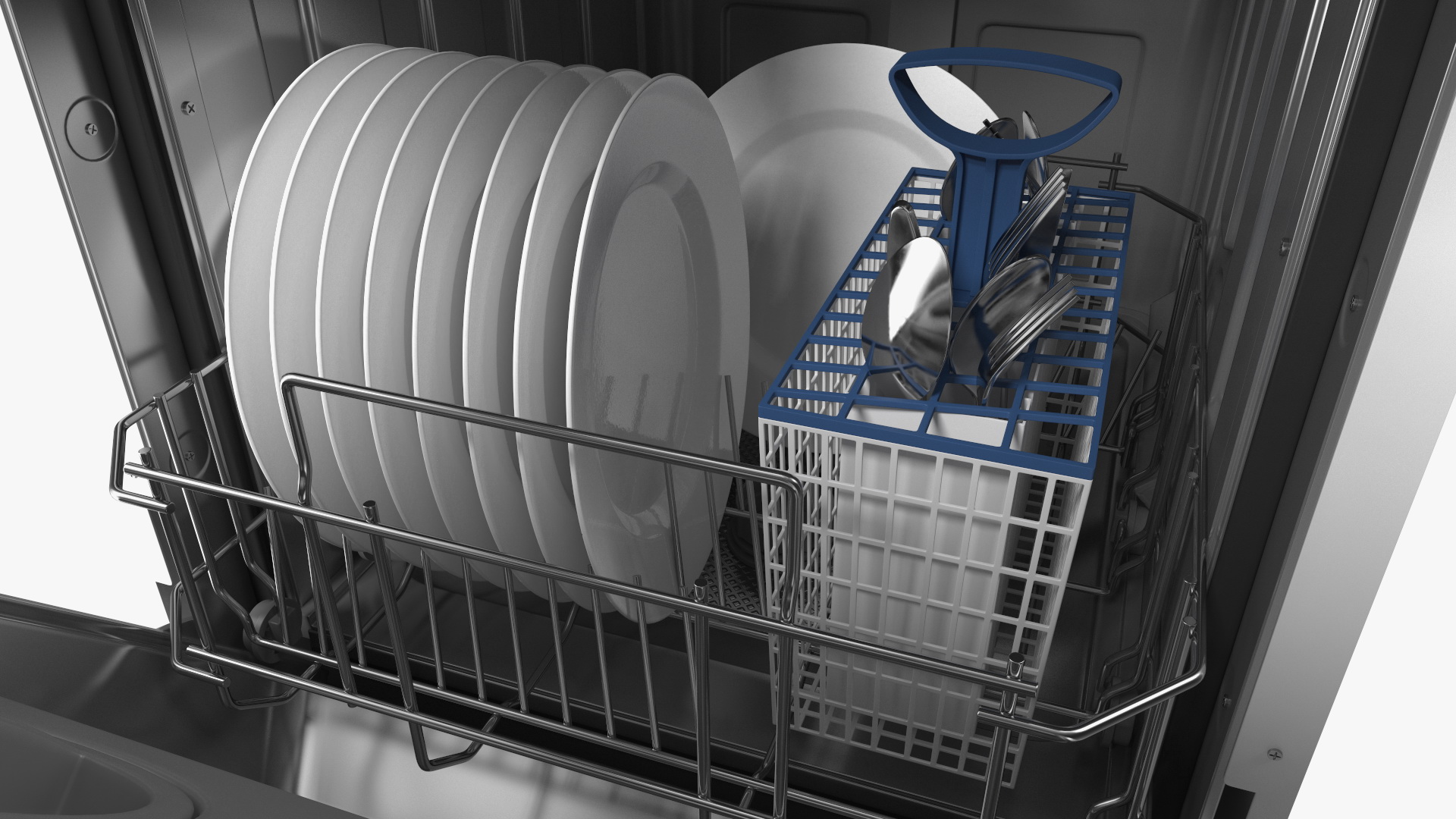 3D model Dishwasher Samsung With Dishes