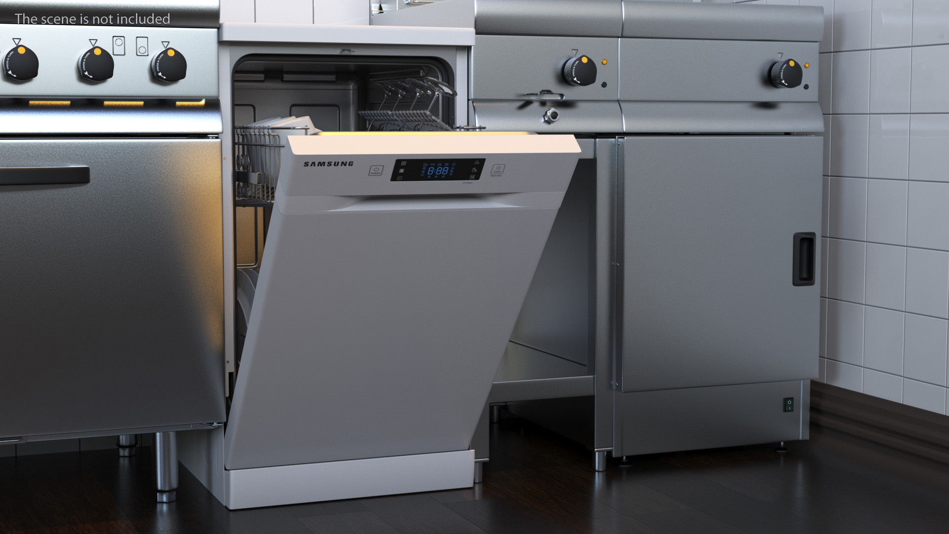 3D model Dishwasher Samsung With Dishes