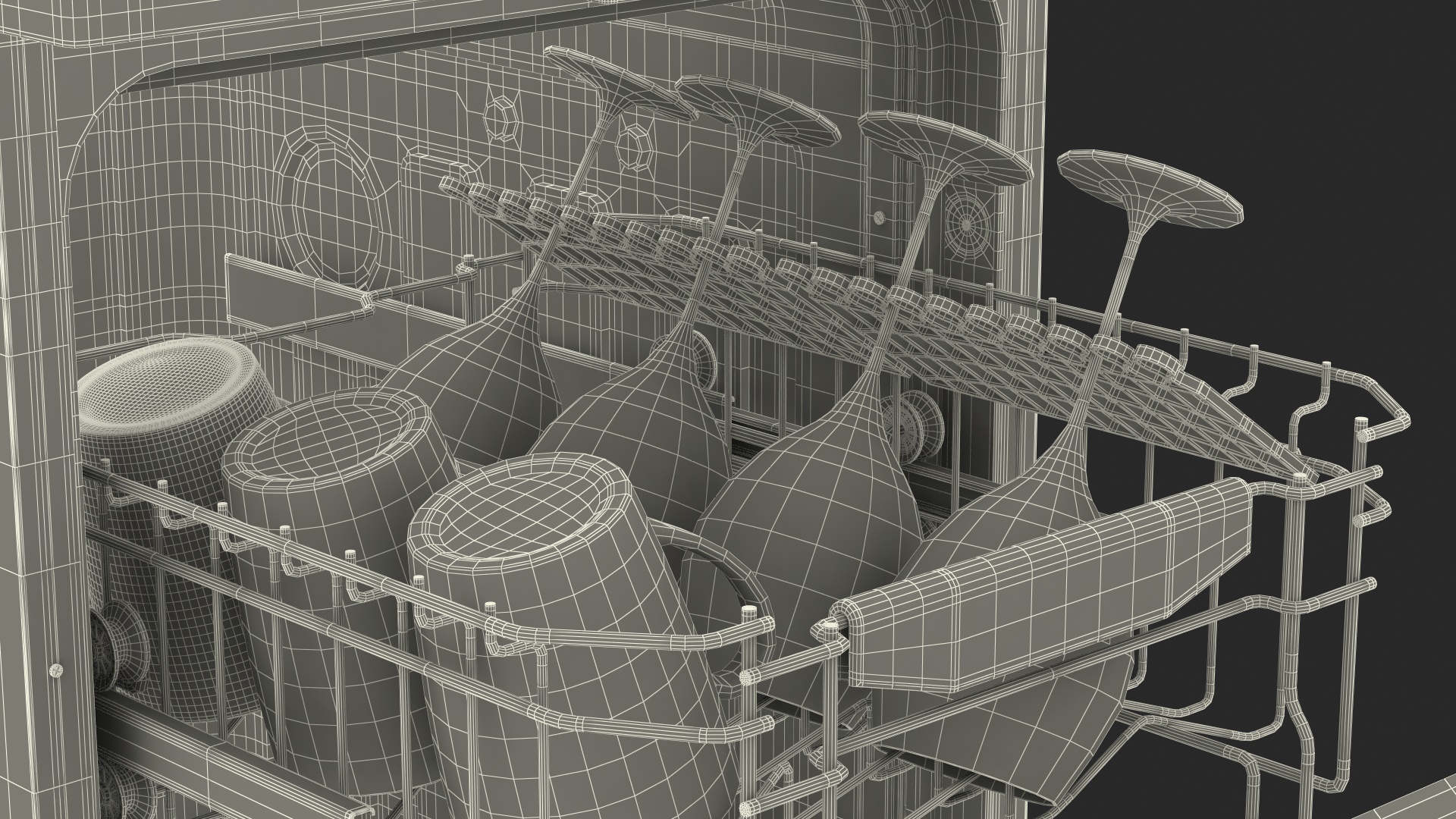 3D model Dishwasher Samsung With Dishes
