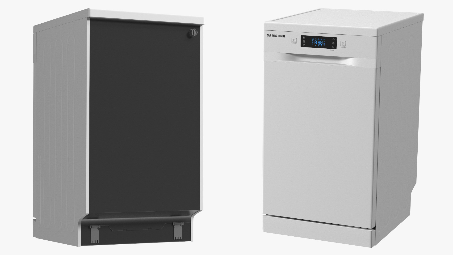 3D model Dishwasher Samsung With Dishes
