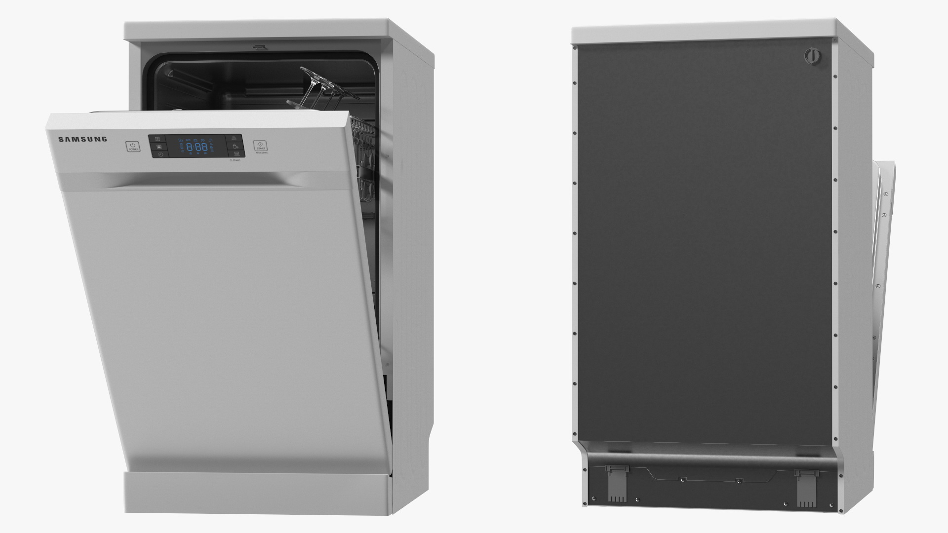 3D model Dishwasher Samsung With Dishes