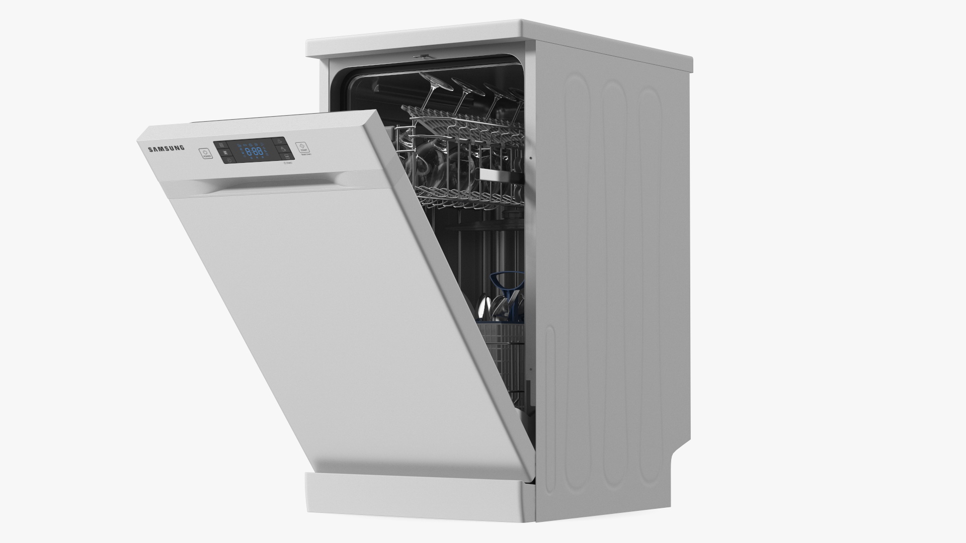 3D model Dishwasher Samsung With Dishes