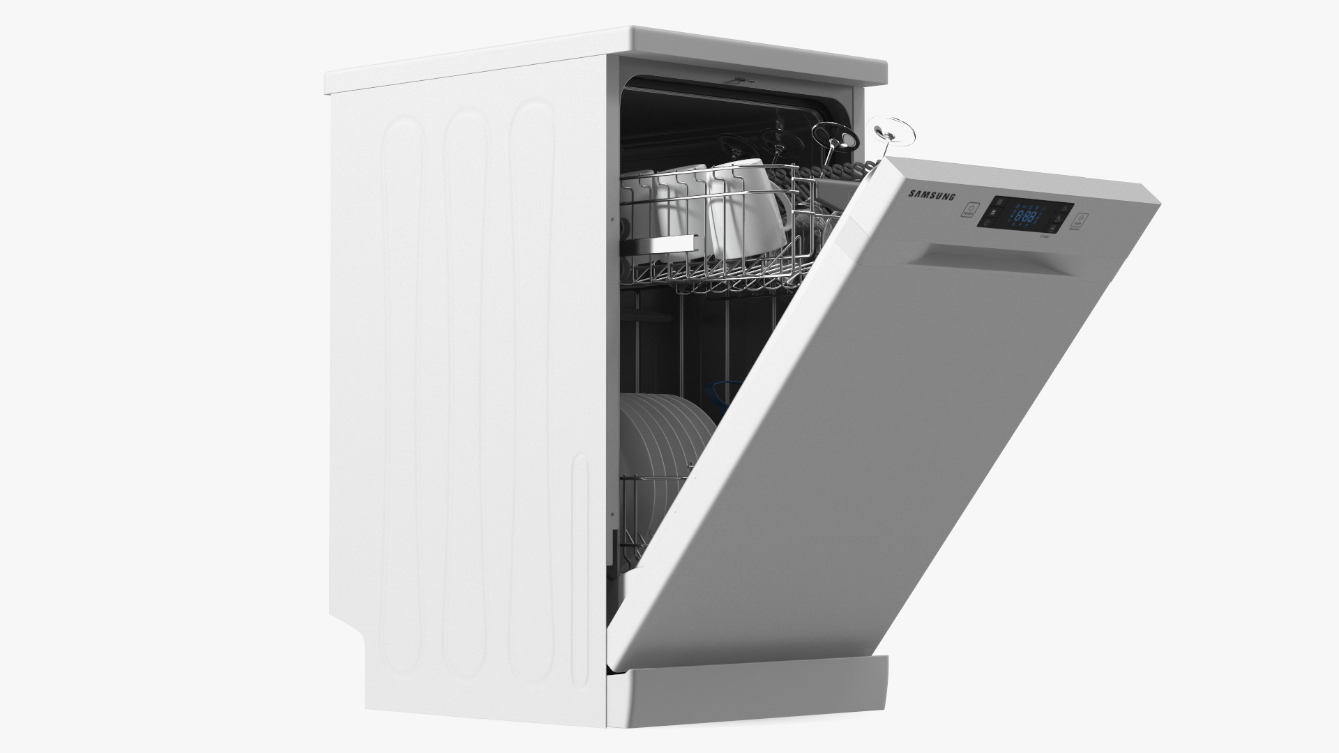 3D model Dishwasher Samsung With Dishes