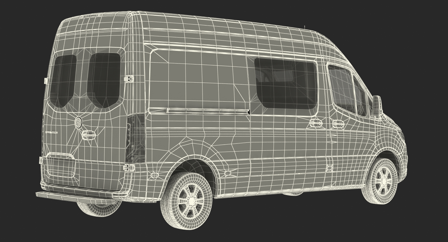 3D Mercedes Sprinter Van 2019