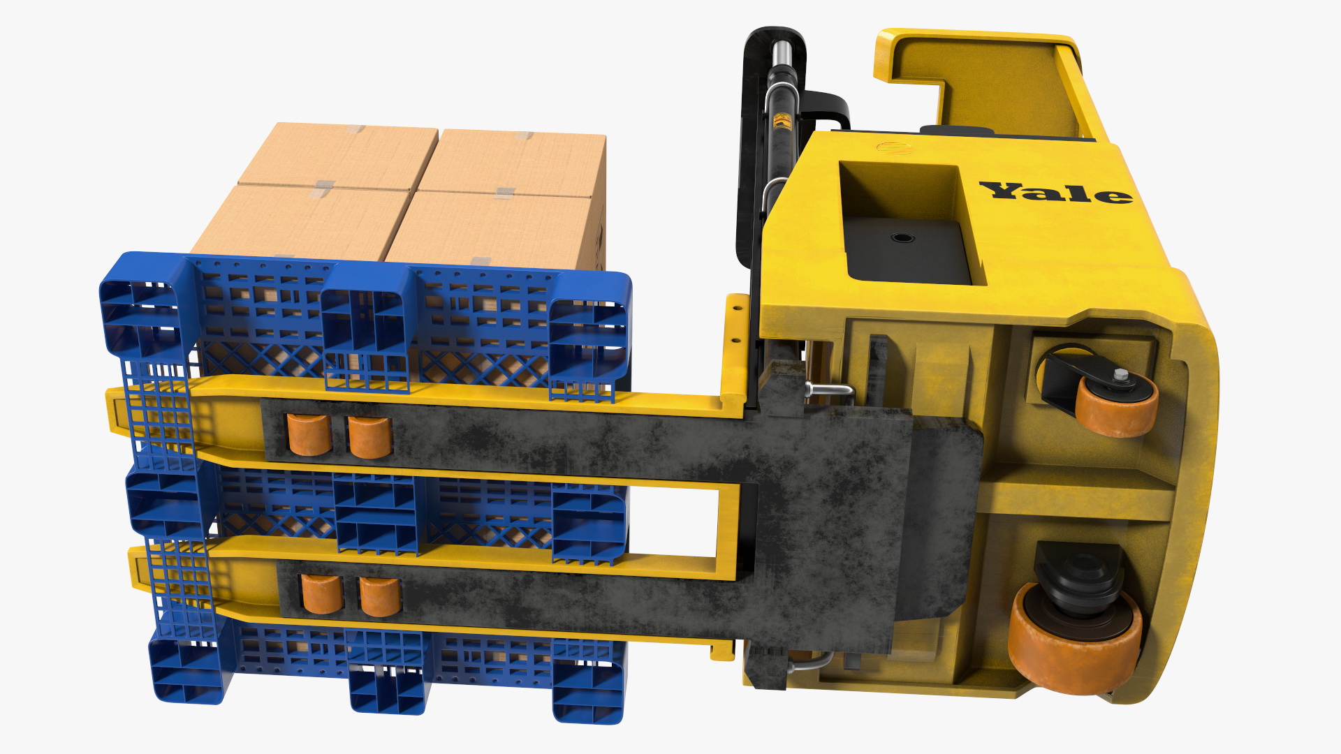 Yale Electric Forklift with Pallet Load 3D model