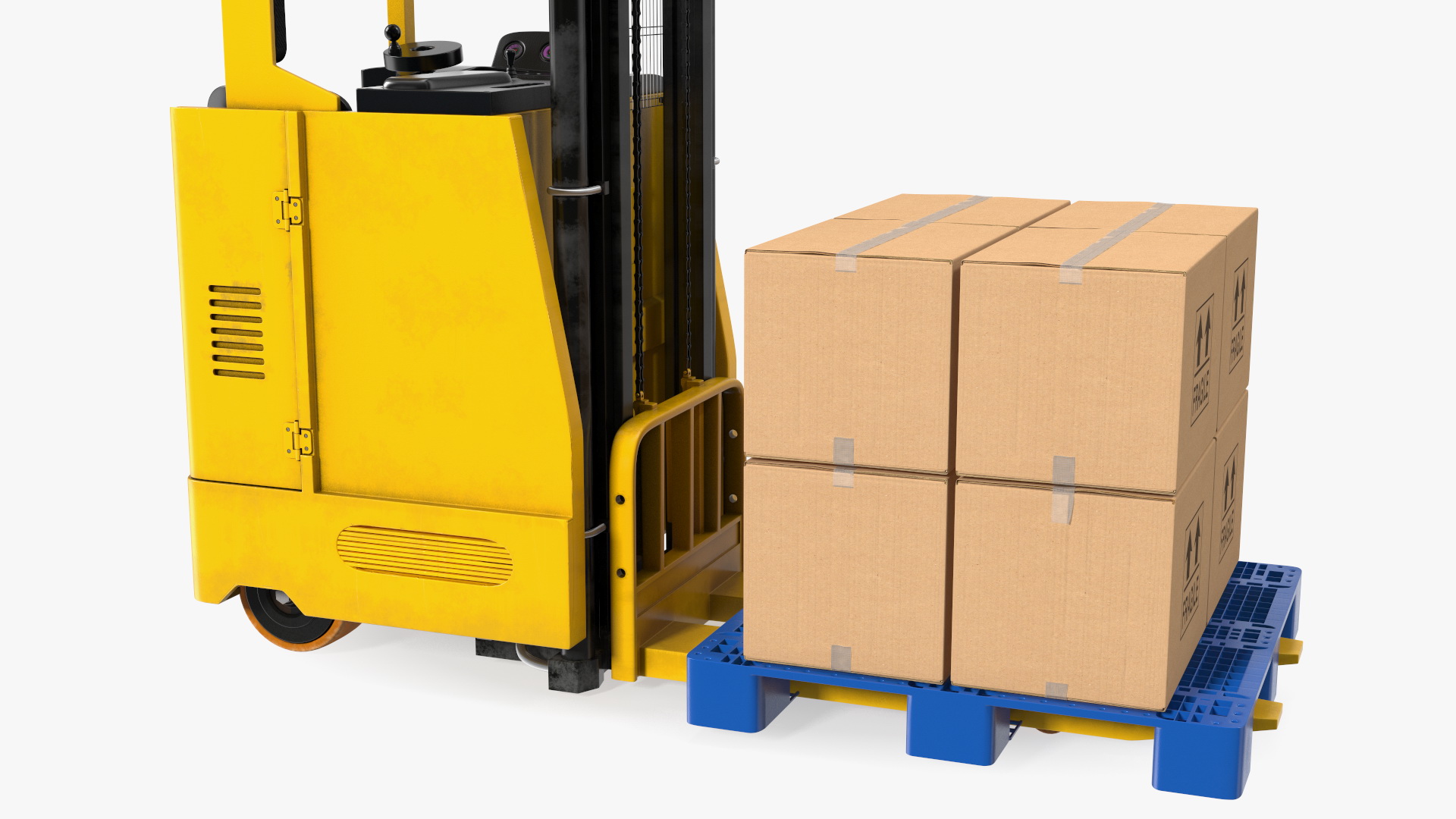 Yale Electric Forklift with Pallet Load 3D model