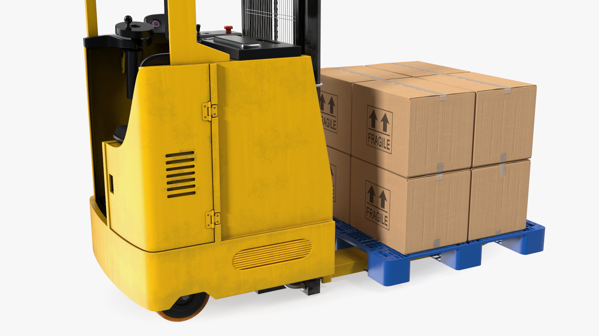 Yale Electric Forklift with Pallet Load 3D model