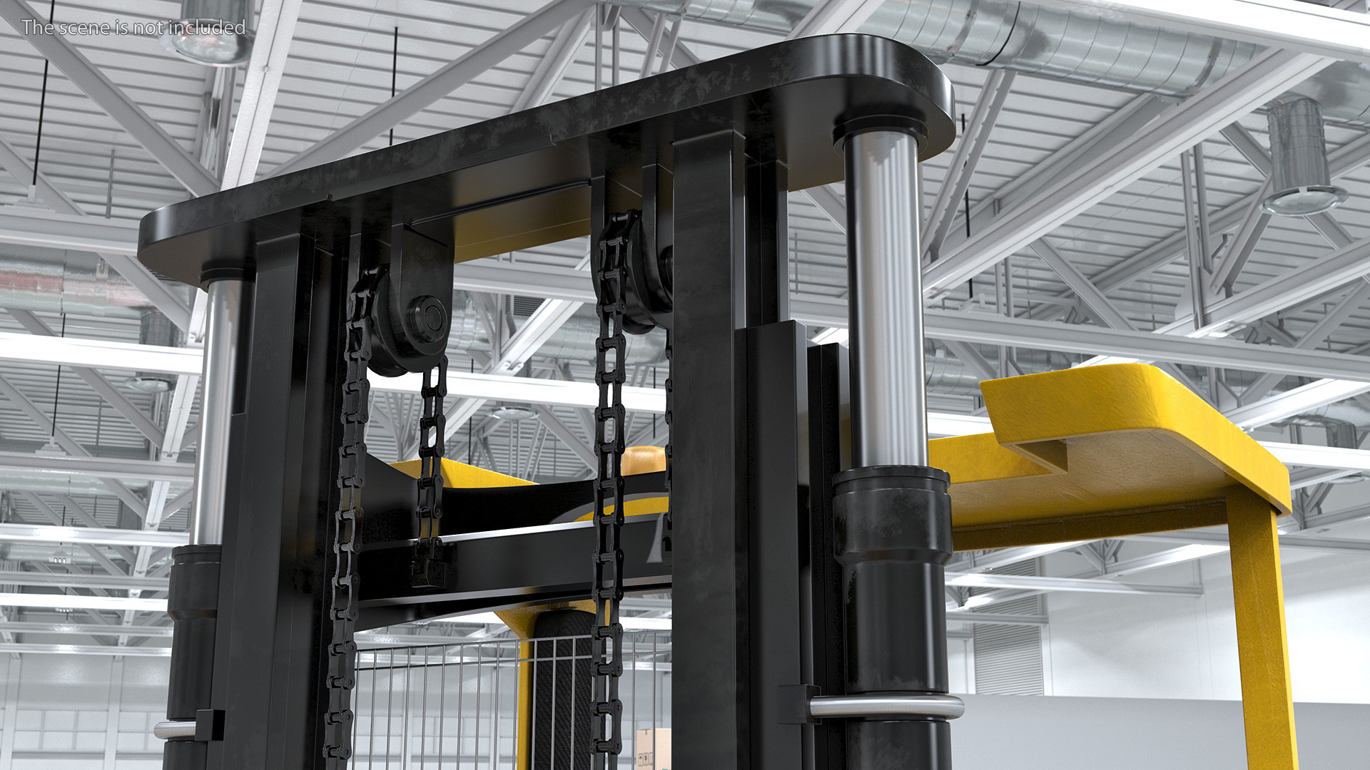 Yale Electric Forklift with Pallet Load 3D model