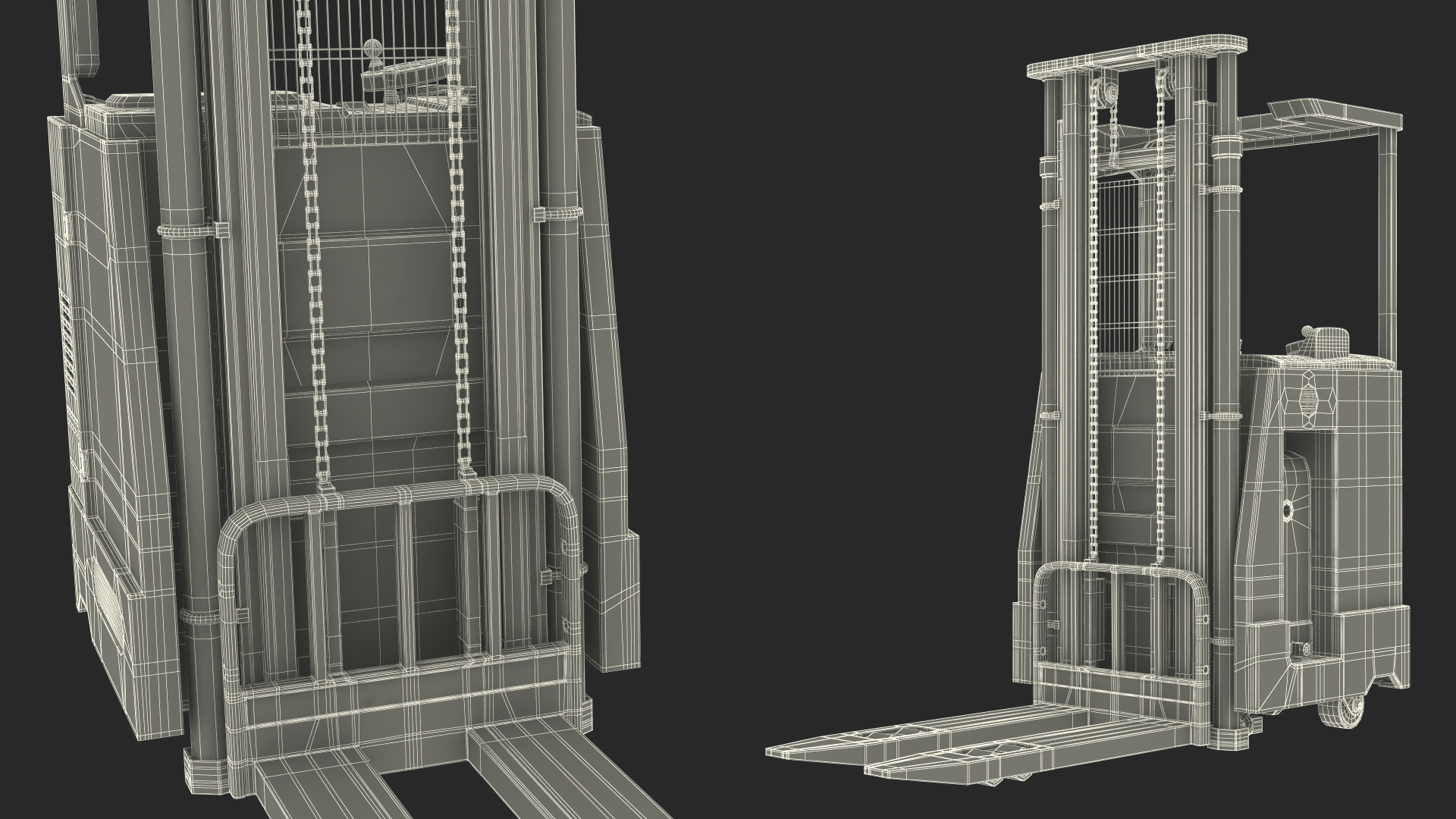 Yale Electric Forklift with Pallet Load 3D model