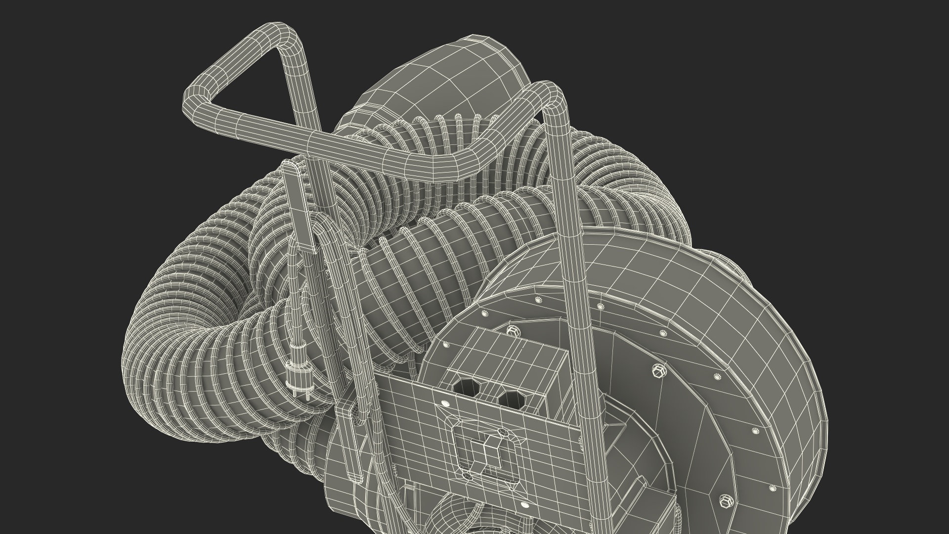 3D FumeCaddie Vehicle Exhaust Extractor Rigged model