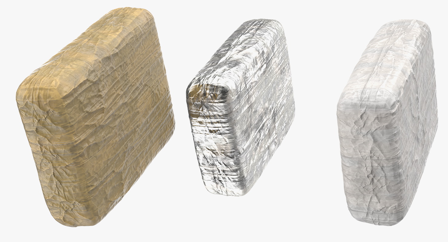 3D Various Cocaine Packages Set model