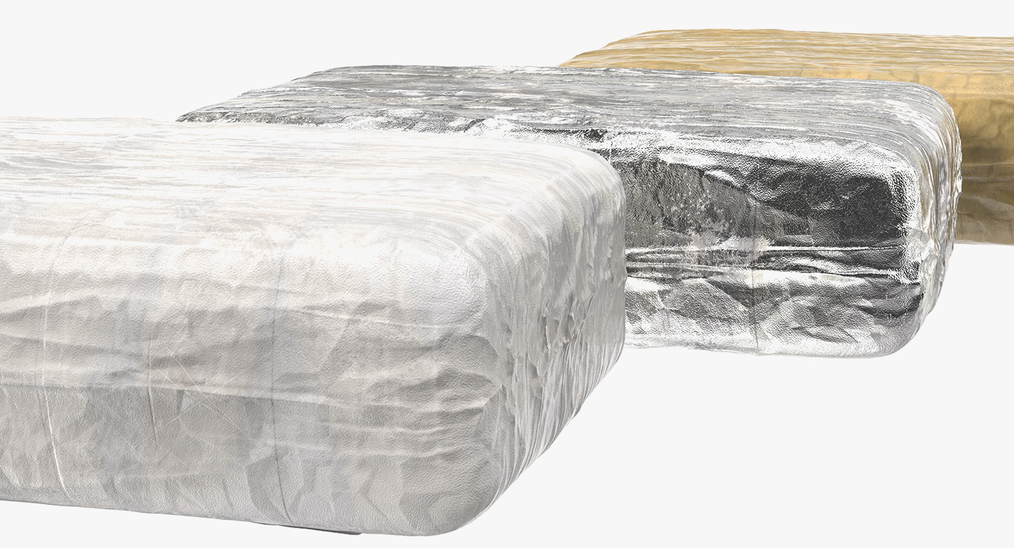 3D Various Cocaine Packages Set model