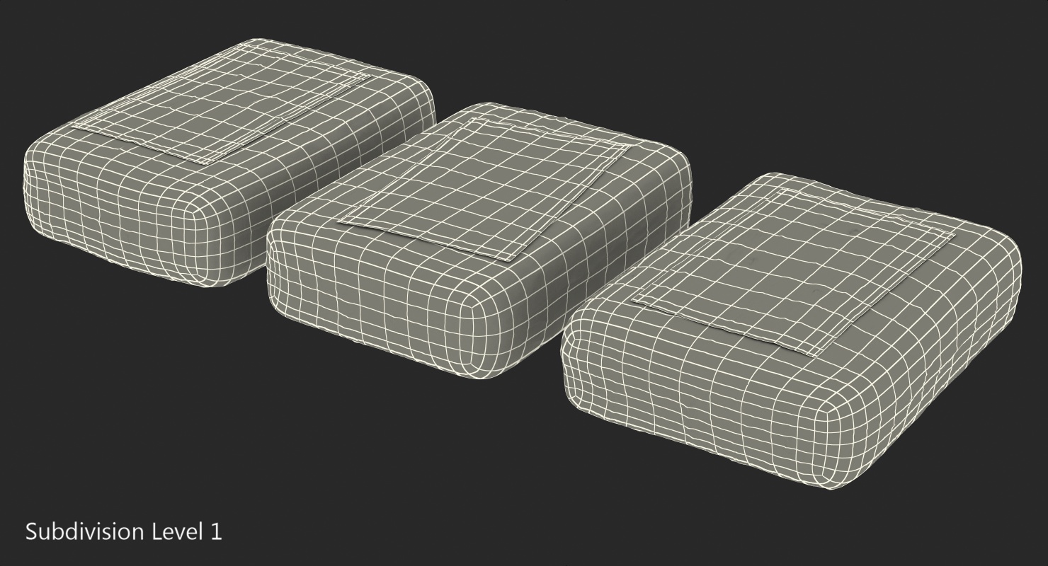 3D Various Cocaine Packages Set model
