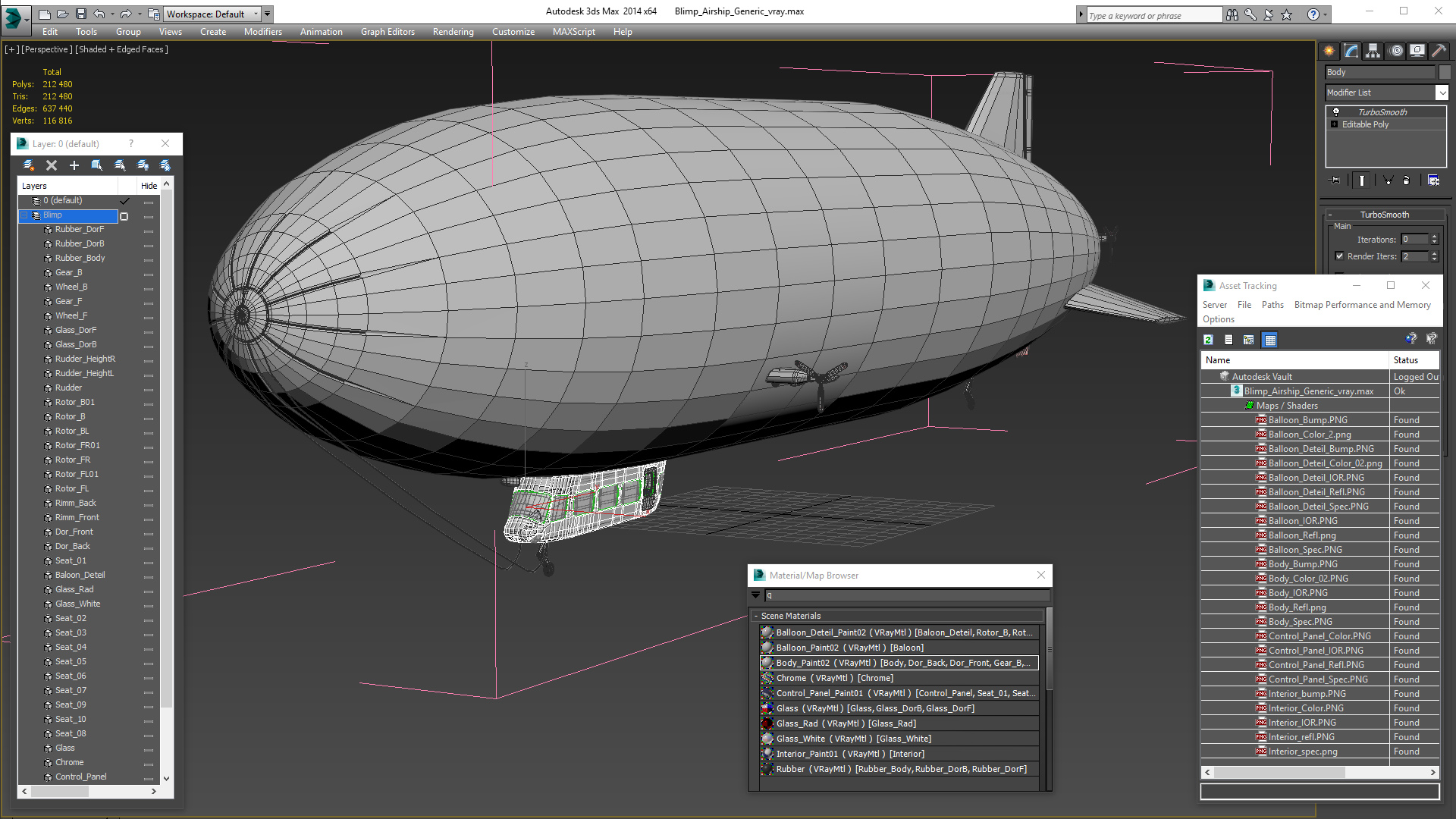 3D Blimp Airship Generic