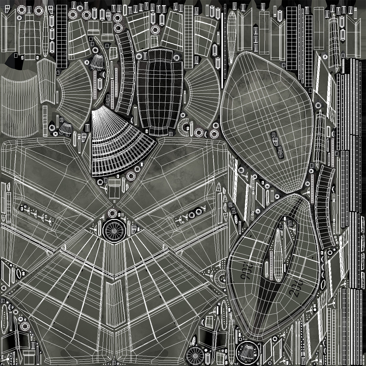 Futuristic Stealth Fighter Aircraft Rigged 3D