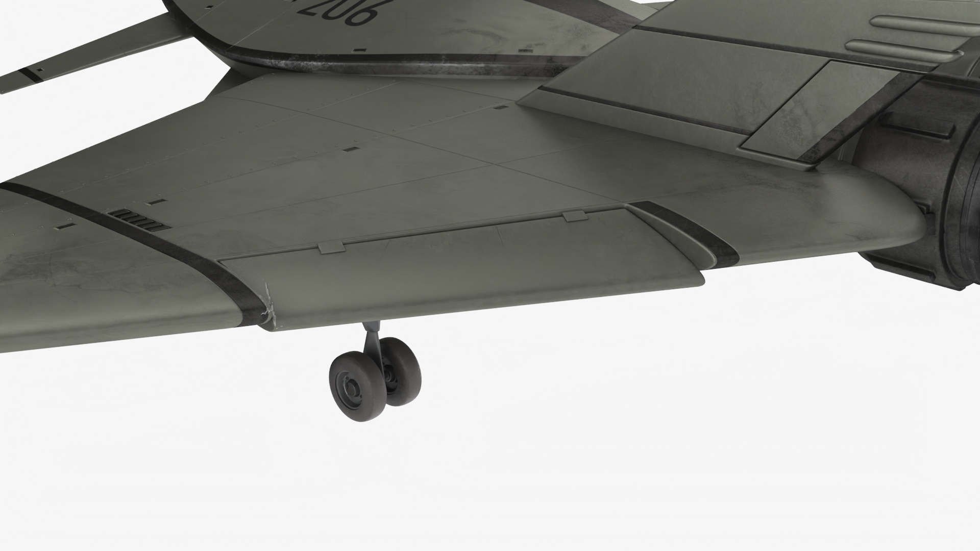 Futuristic Stealth Fighter Aircraft Rigged 3D