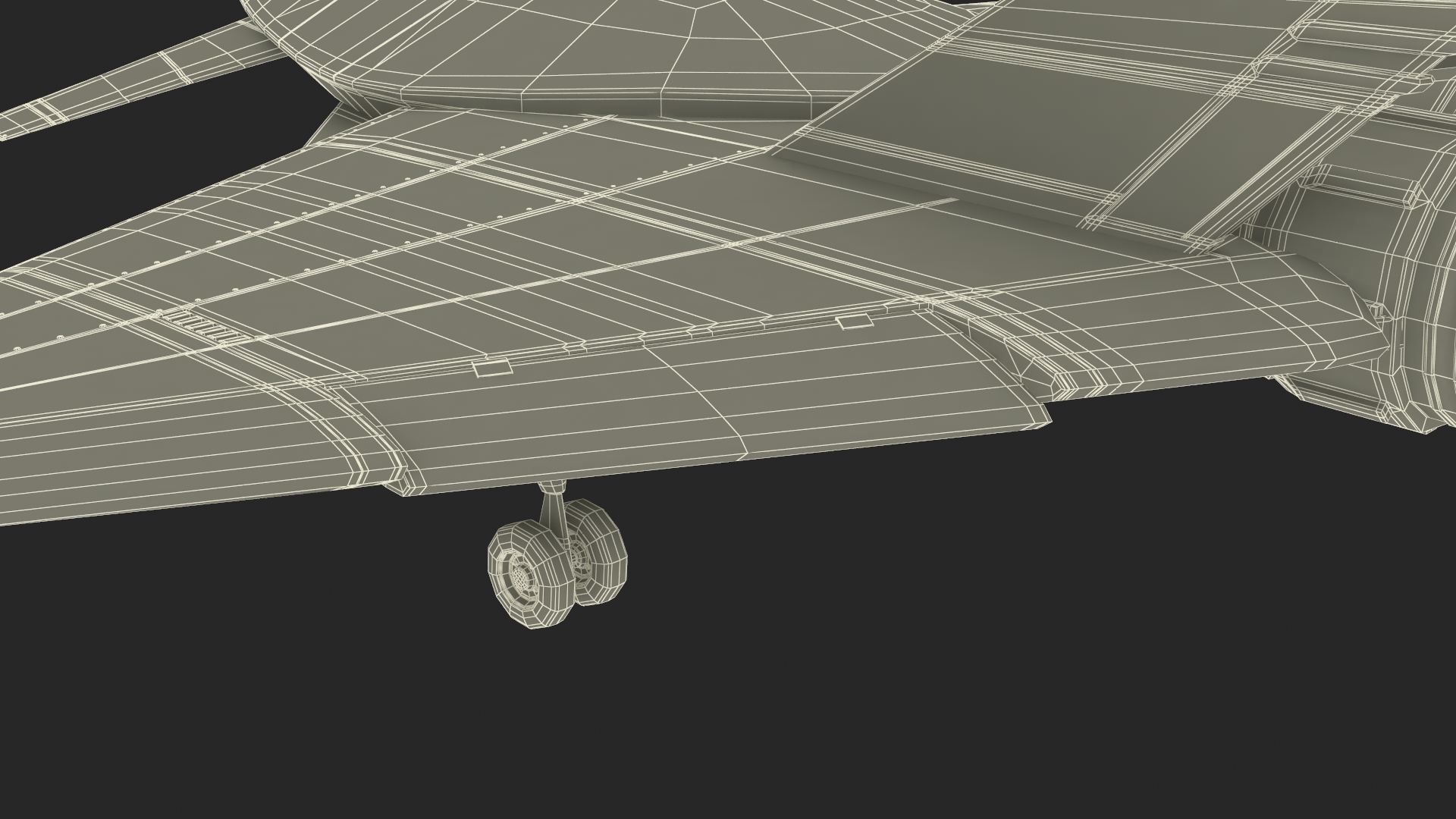 Futuristic Stealth Fighter Aircraft Rigged 3D