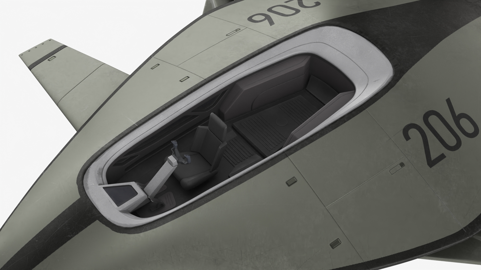 Futuristic Stealth Fighter Aircraft Rigged 3D