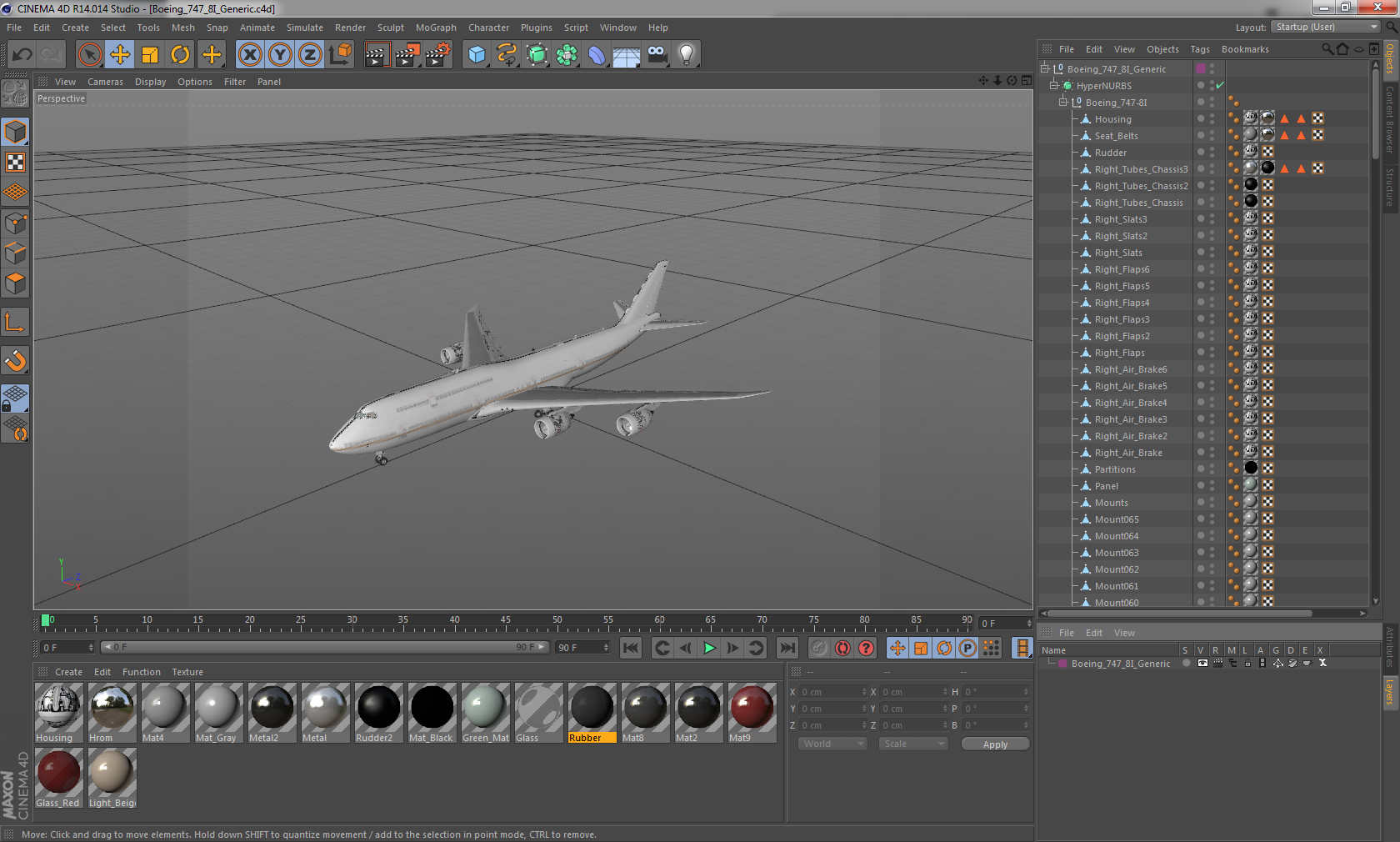 3D Boeing 747 8I Generic