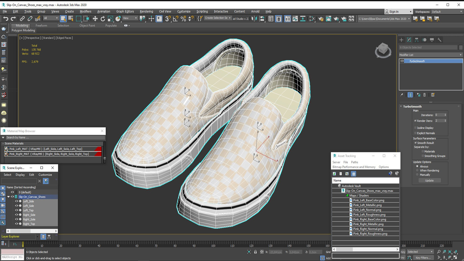 3D model Slip-On Canvas Shoes