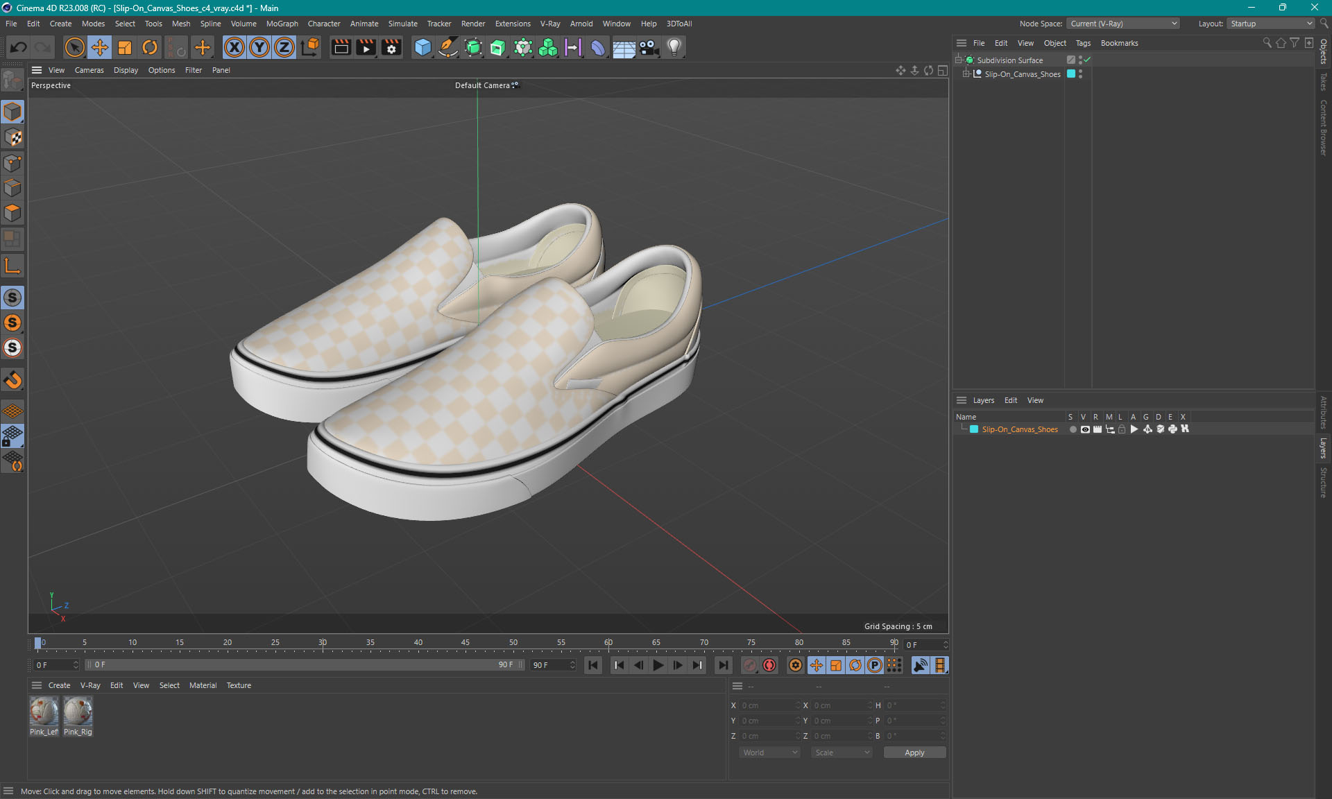 3D model Slip-On Canvas Shoes