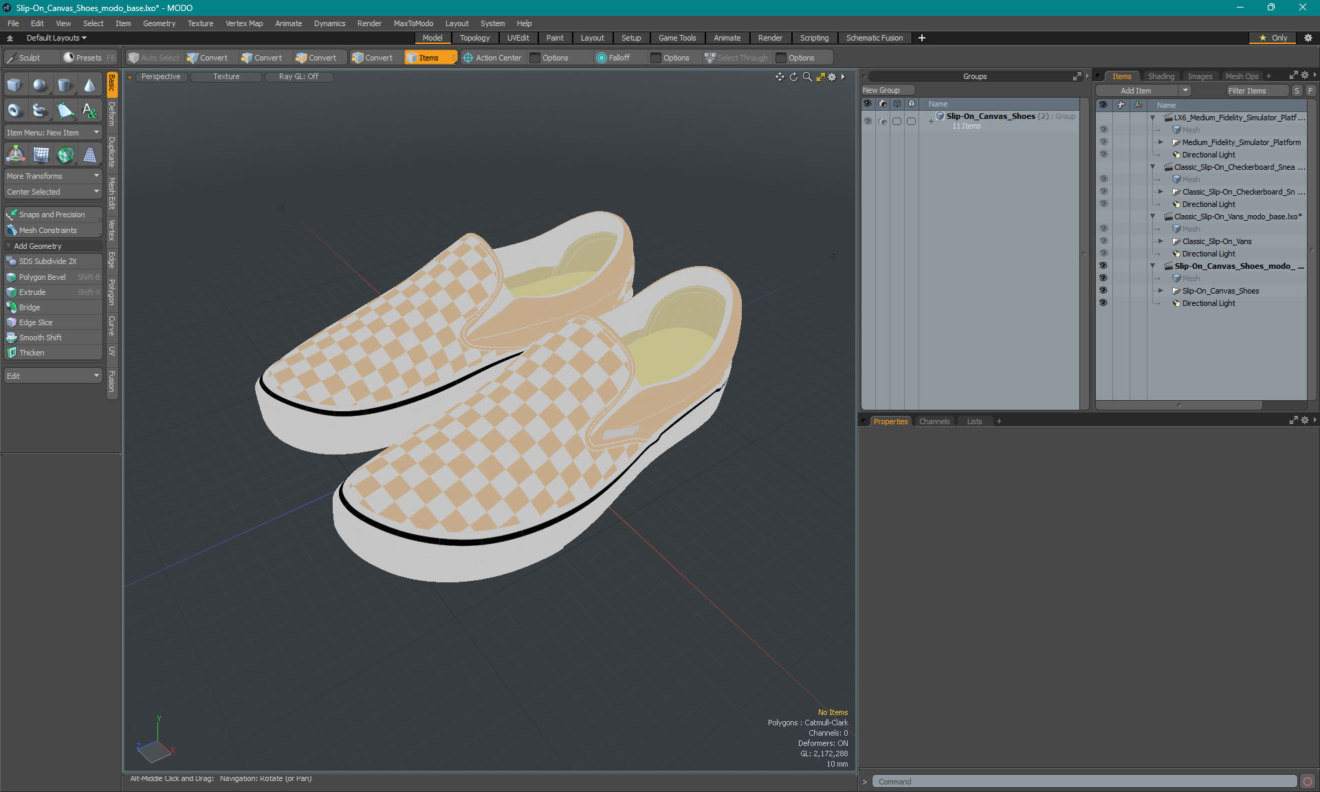 3D model Slip-On Canvas Shoes