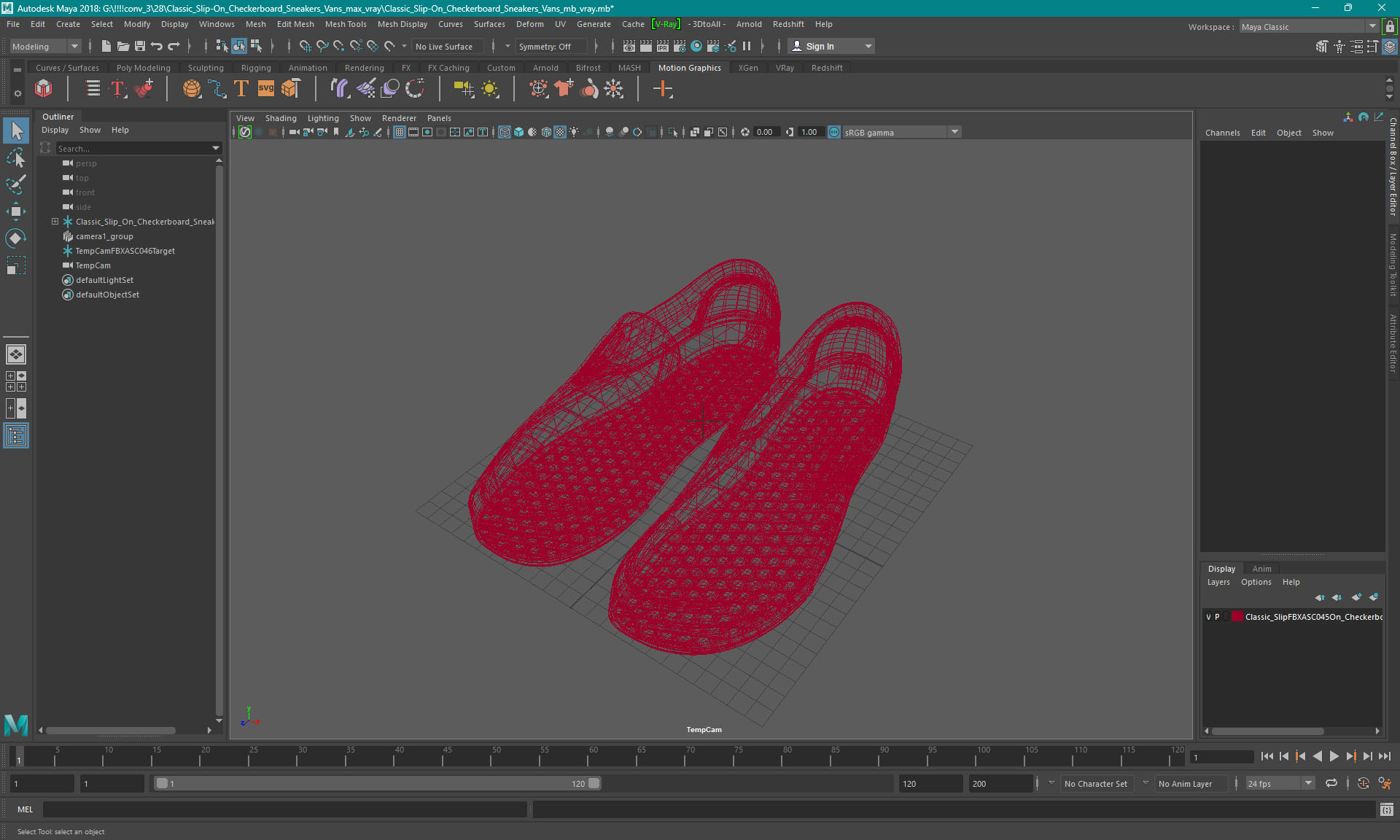 3D model Slip-On Canvas Shoes
