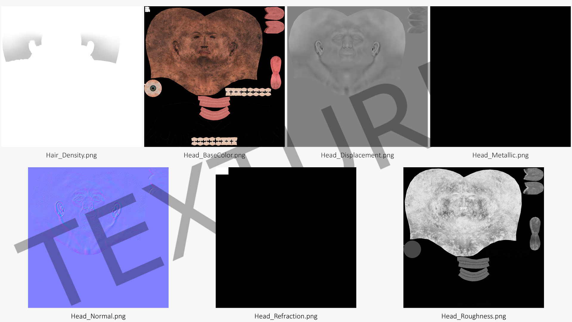 3D model Miner Head Dirty Fur