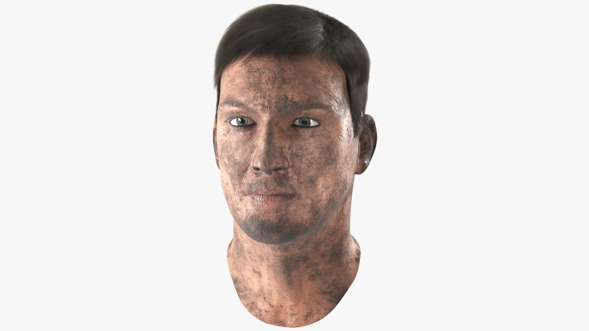 3D model Miner Head Dirty Fur