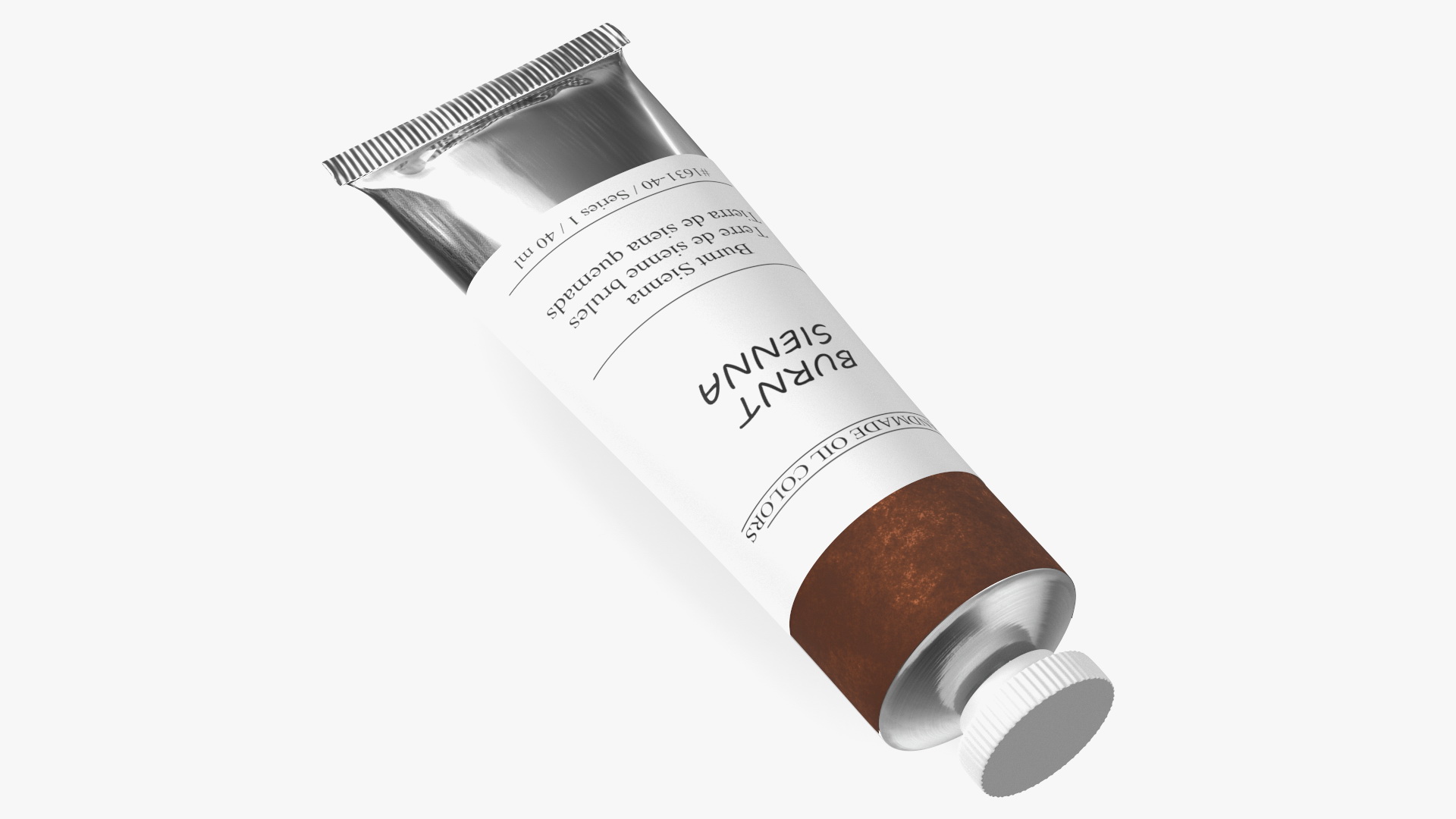 Oil Paint Tube Burnt Sienna 3D