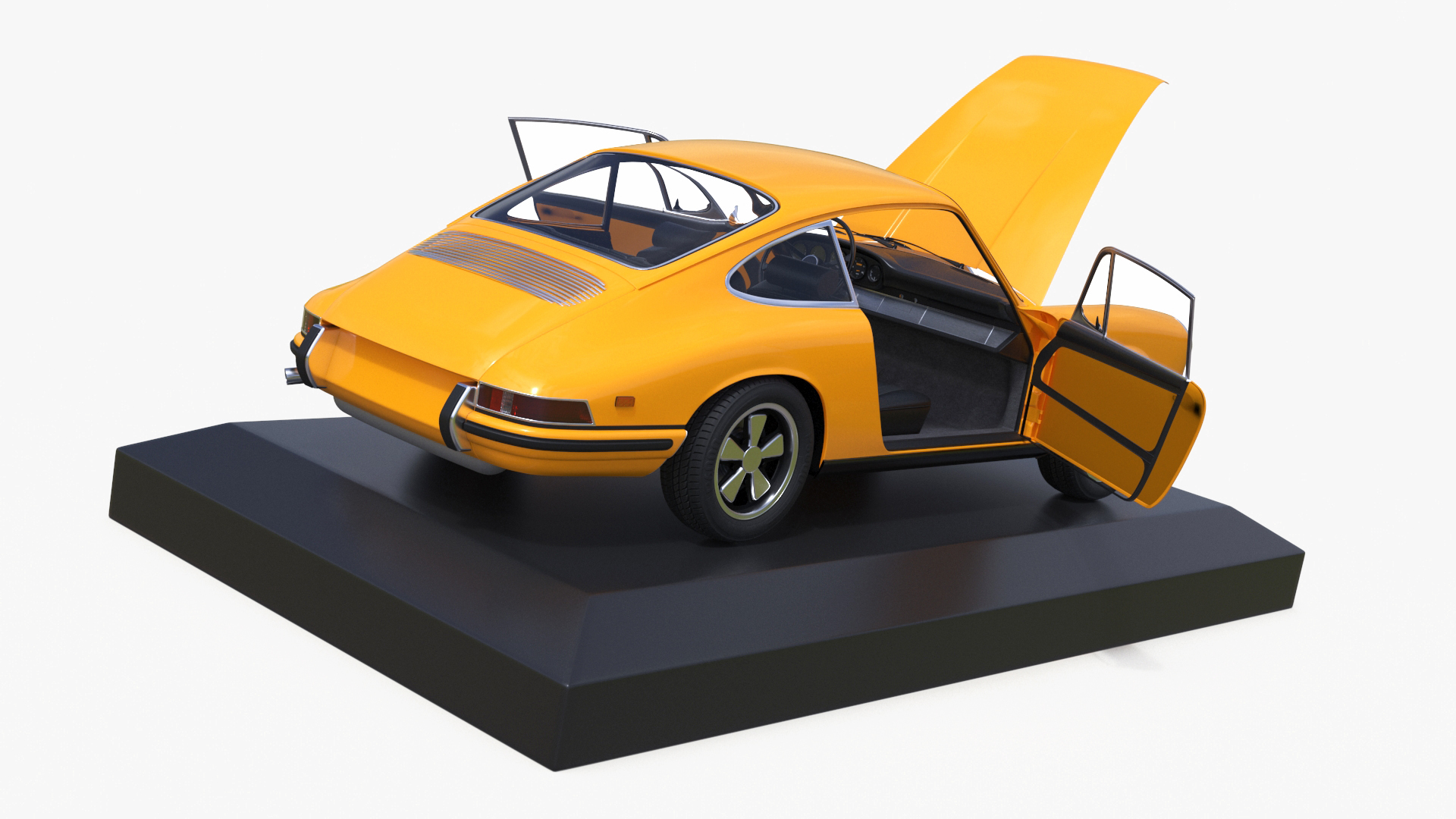 Scale Model Sport Car from 1960s on Pedestal 3D model