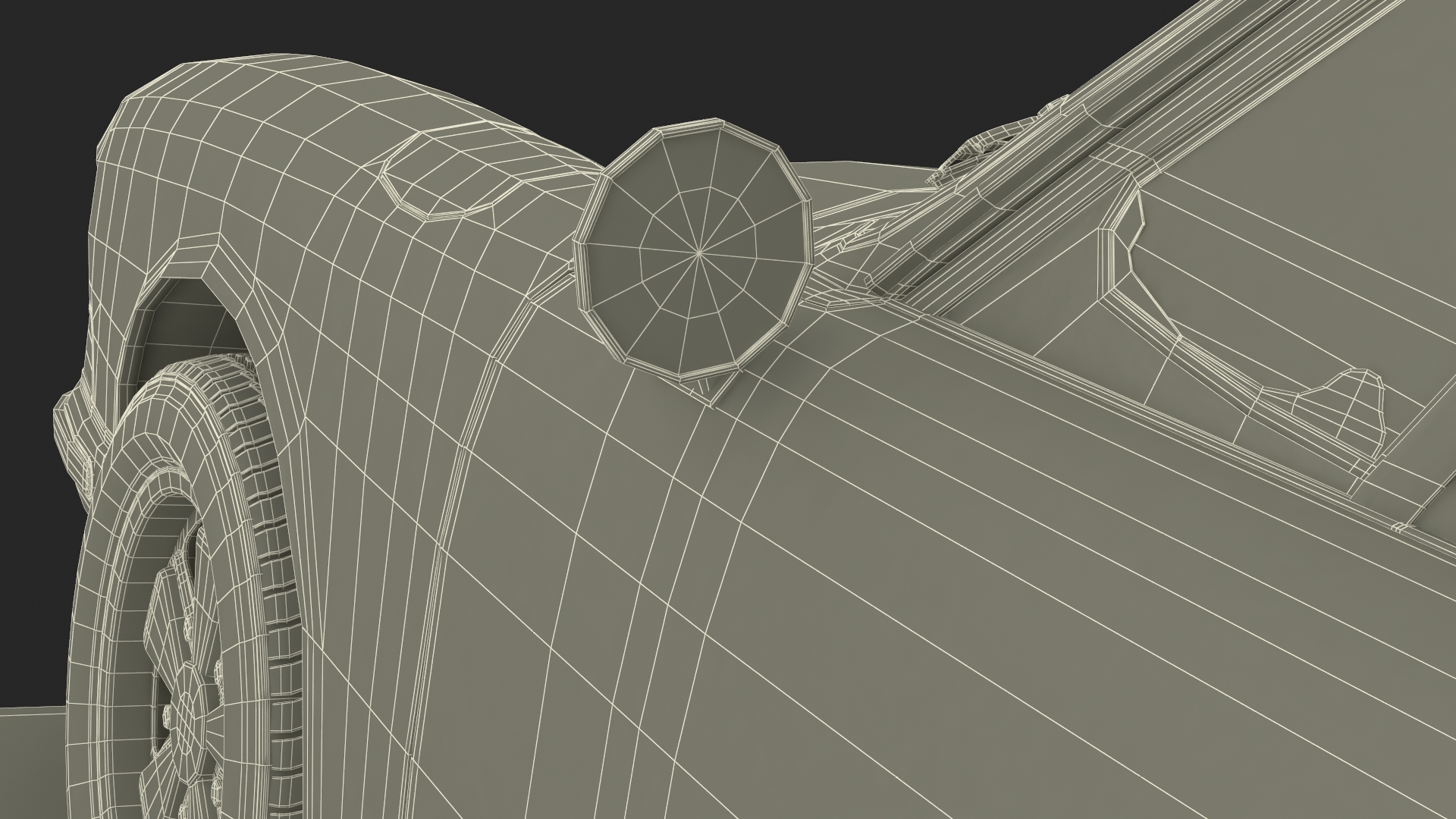 Scale Model Sport Car from 1960s on Pedestal 3D model