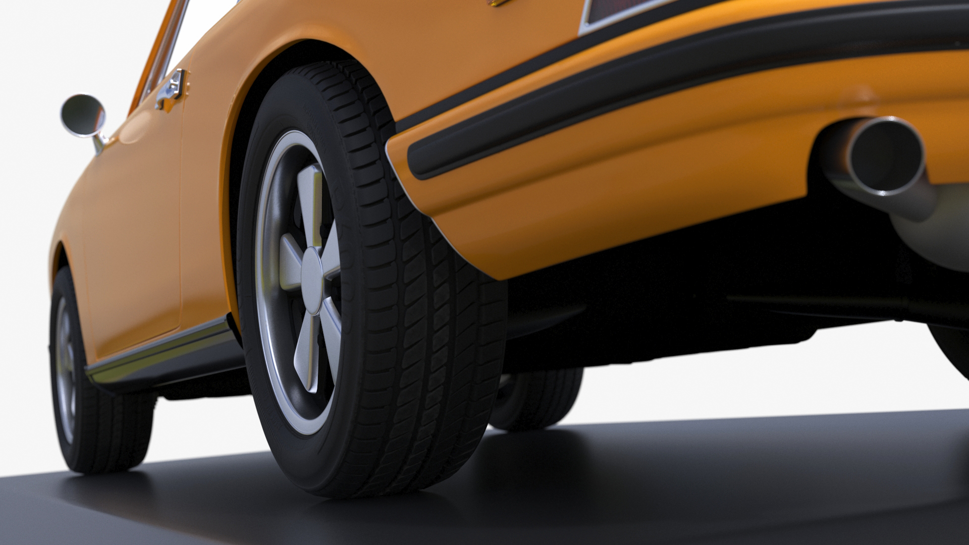Scale Model Sport Car from 1960s on Pedestal 3D model
