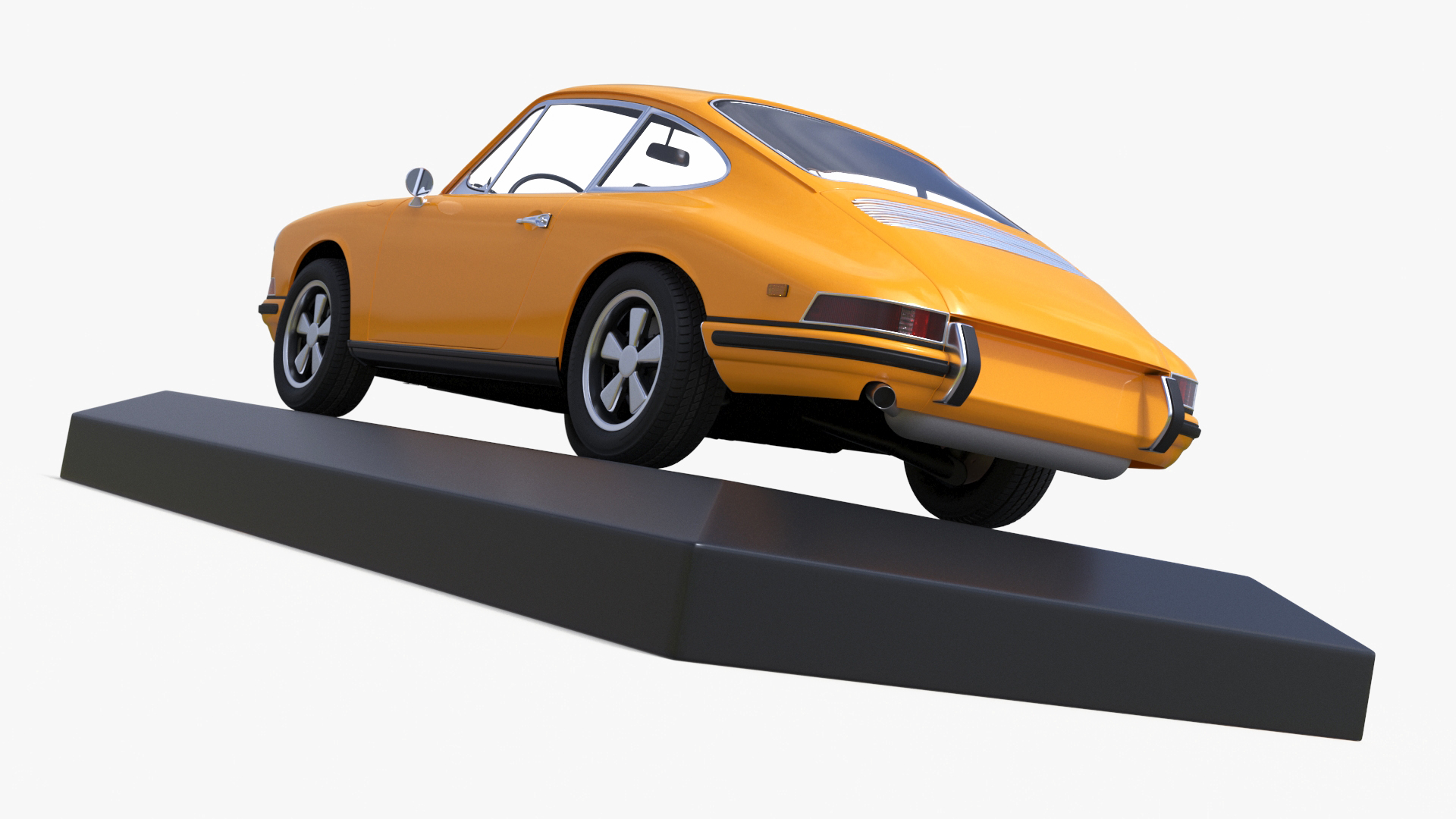 Scale Model Sport Car from 1960s on Pedestal 3D model