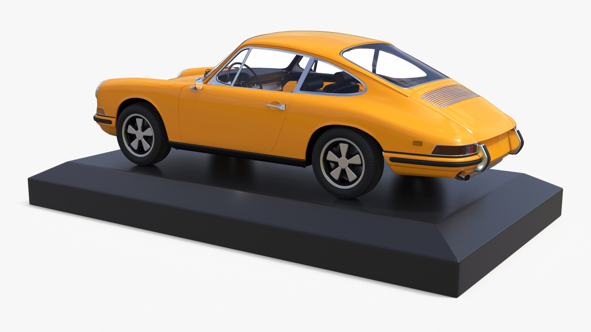 Scale Model Sport Car from 1960s on Pedestal 3D model